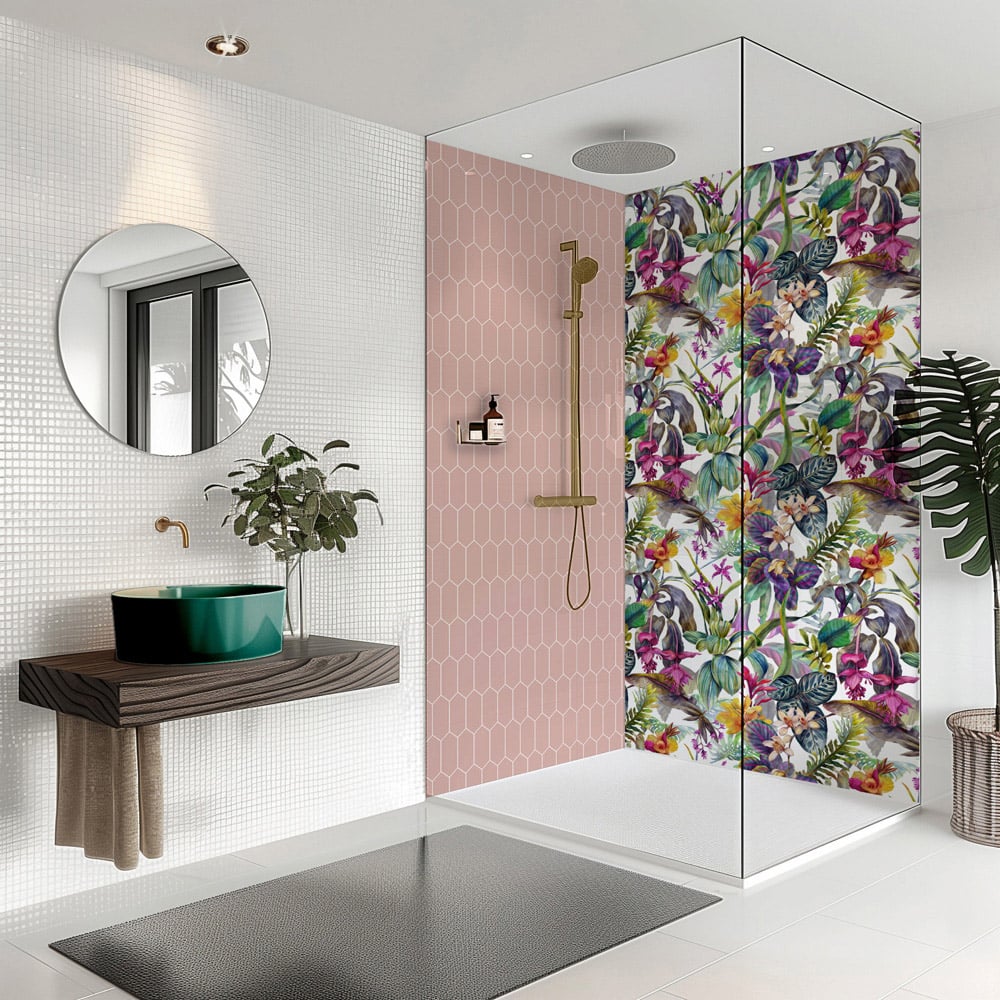 Splashbax Premium Artisan Floral Dream Di Bond Shower Panel 2400 x 1220mm Image 5