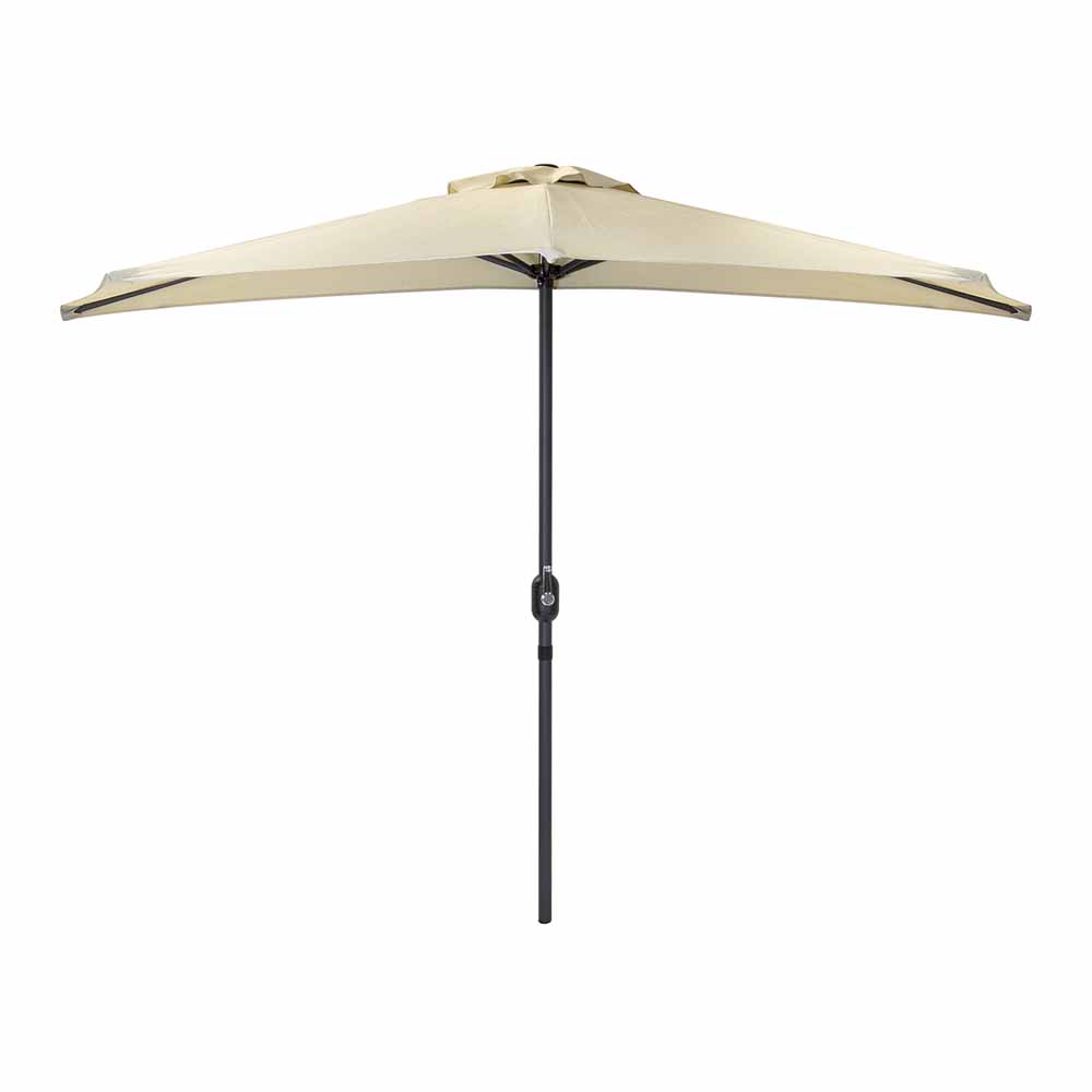 Charles Bentley Beige Half Balcony Parasol 2.7m Homebase