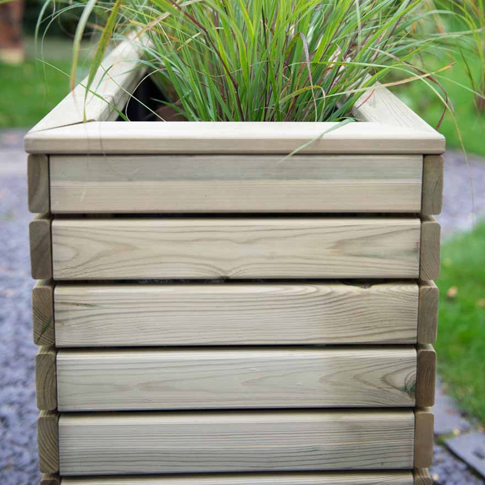 Forest Garden Timber Outdoor Long Linear Planter 120 x 40cm Image 4