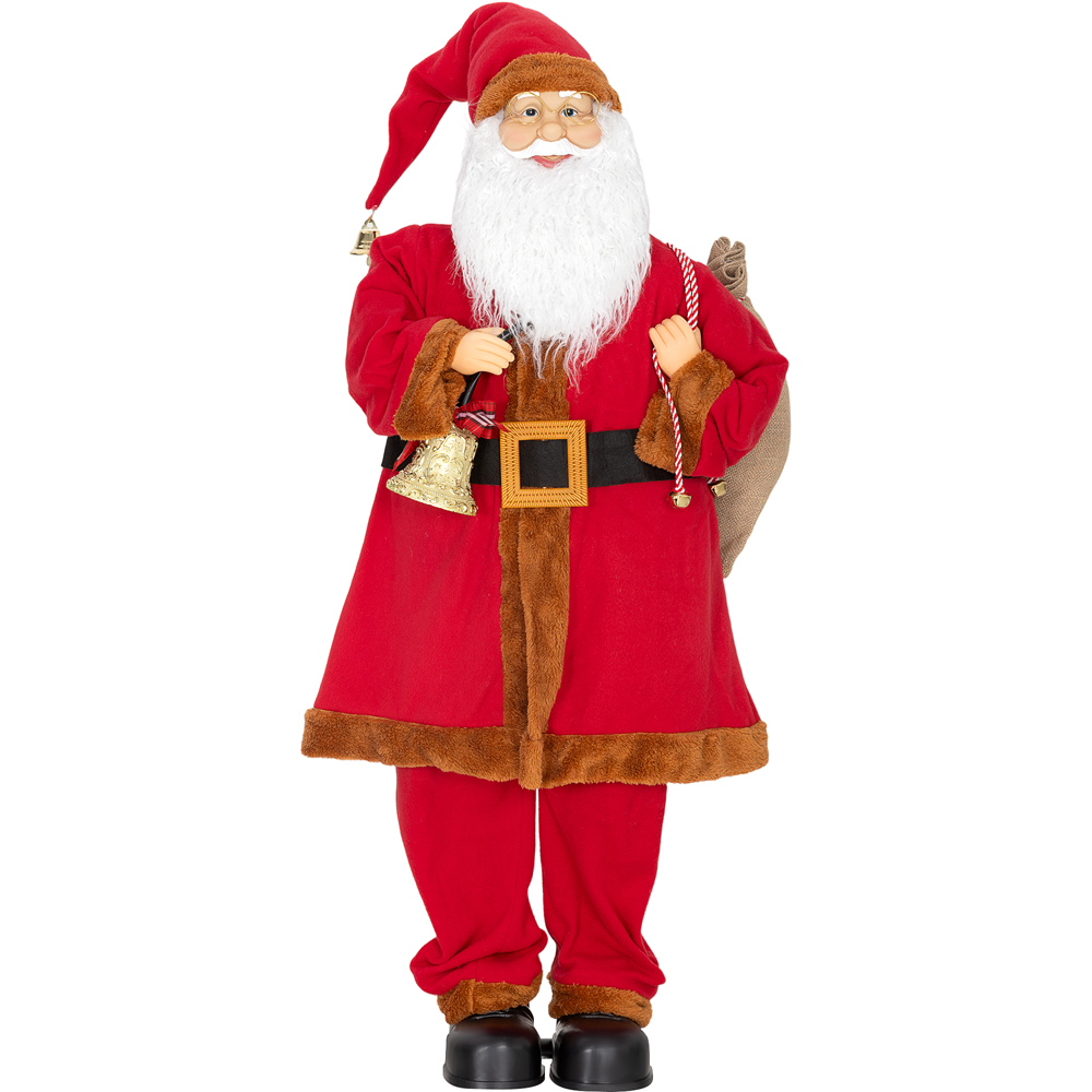Everglow Life Size Musical Animated Santa Claus with Sack and Sound ...