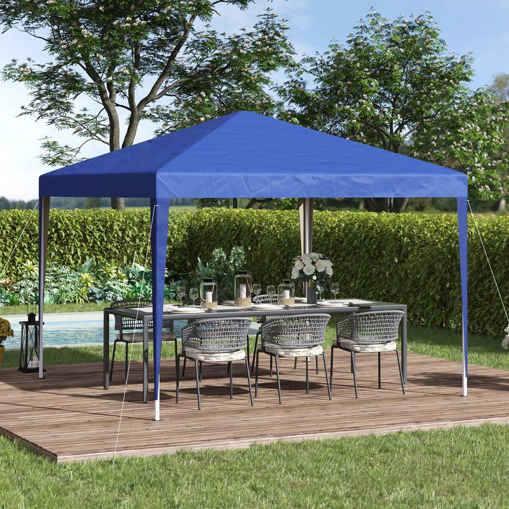 Outsunny 3 x 3m Blue Marquee Pop-Up Gazebo Price Comparisons | Compare The Build
