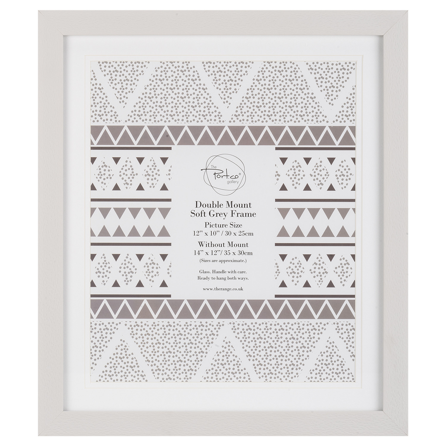 The Port. Co Gallery Soft Grey Double Mount Photo Frame 12 x 10 inch Price Comparisons | Compare The Build