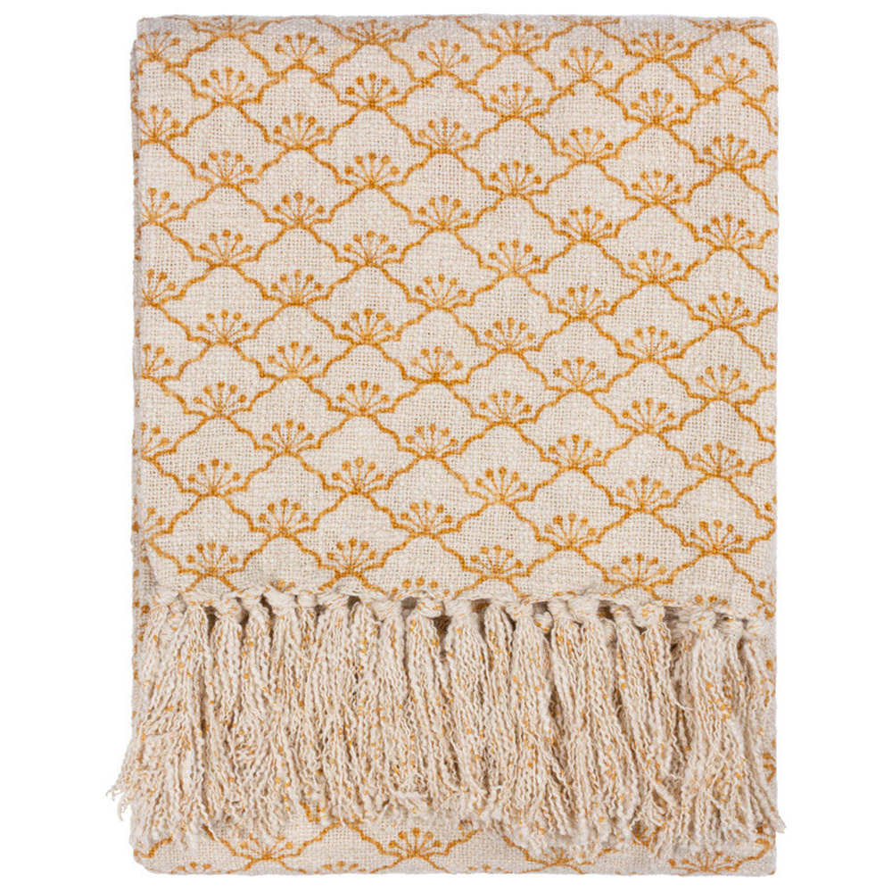 Yard Saku Honey Blossom Fringed Throw 130 x 170cm Price Comparisons | Compare The Build