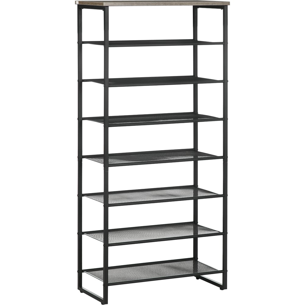 Portland 8 Tier Black and Grey Shoe Rack Price Comparisons | Compare The Build