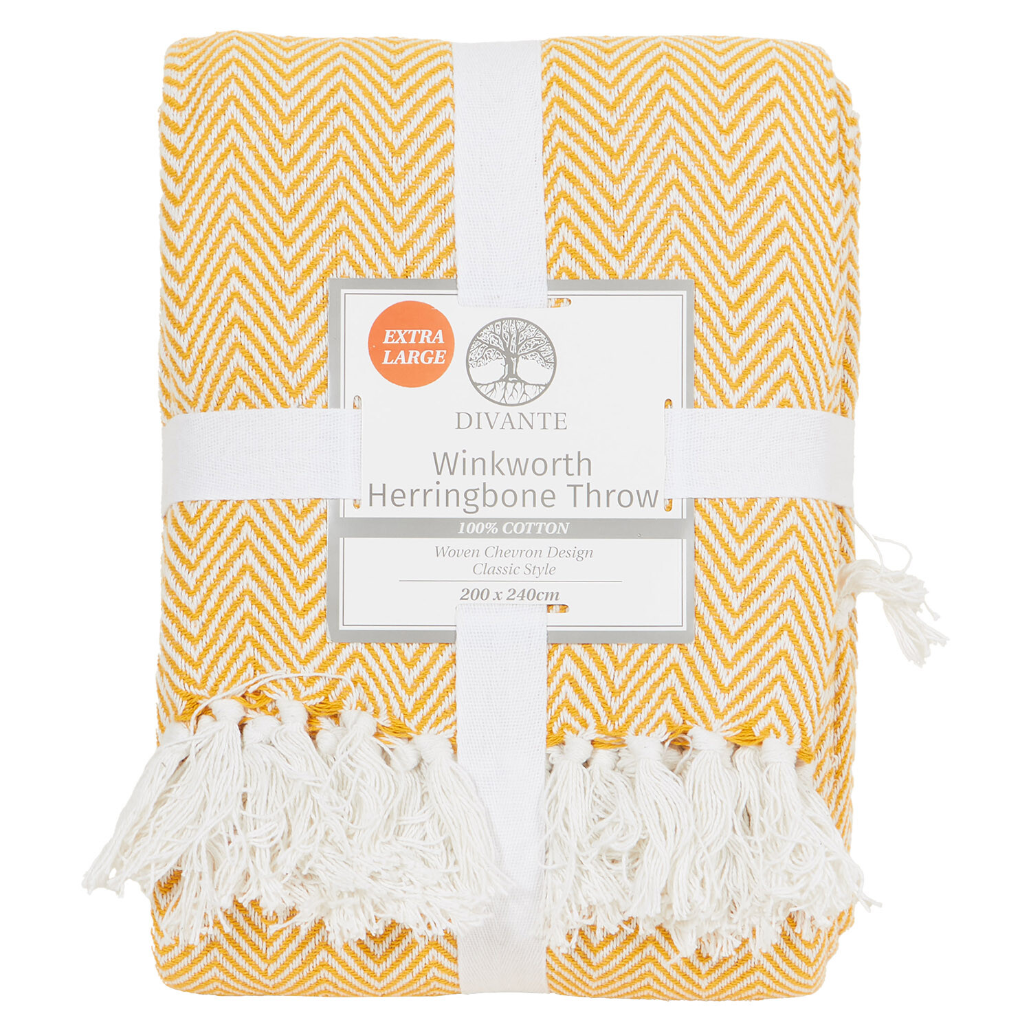 Winkworth Herringbone Throw - Ochre Price Comparisons | Compare The Build