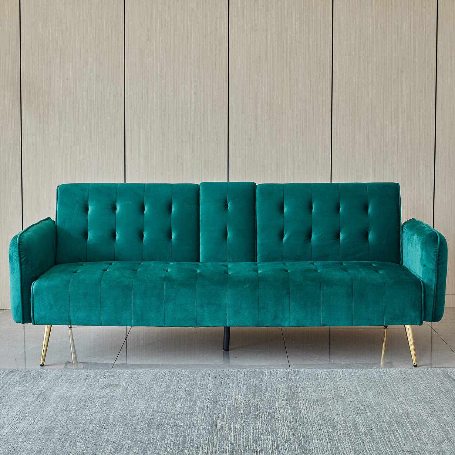 Emerald 3 Seater Green Velvet Sofa Bed Price Comparisons | Compare The Build