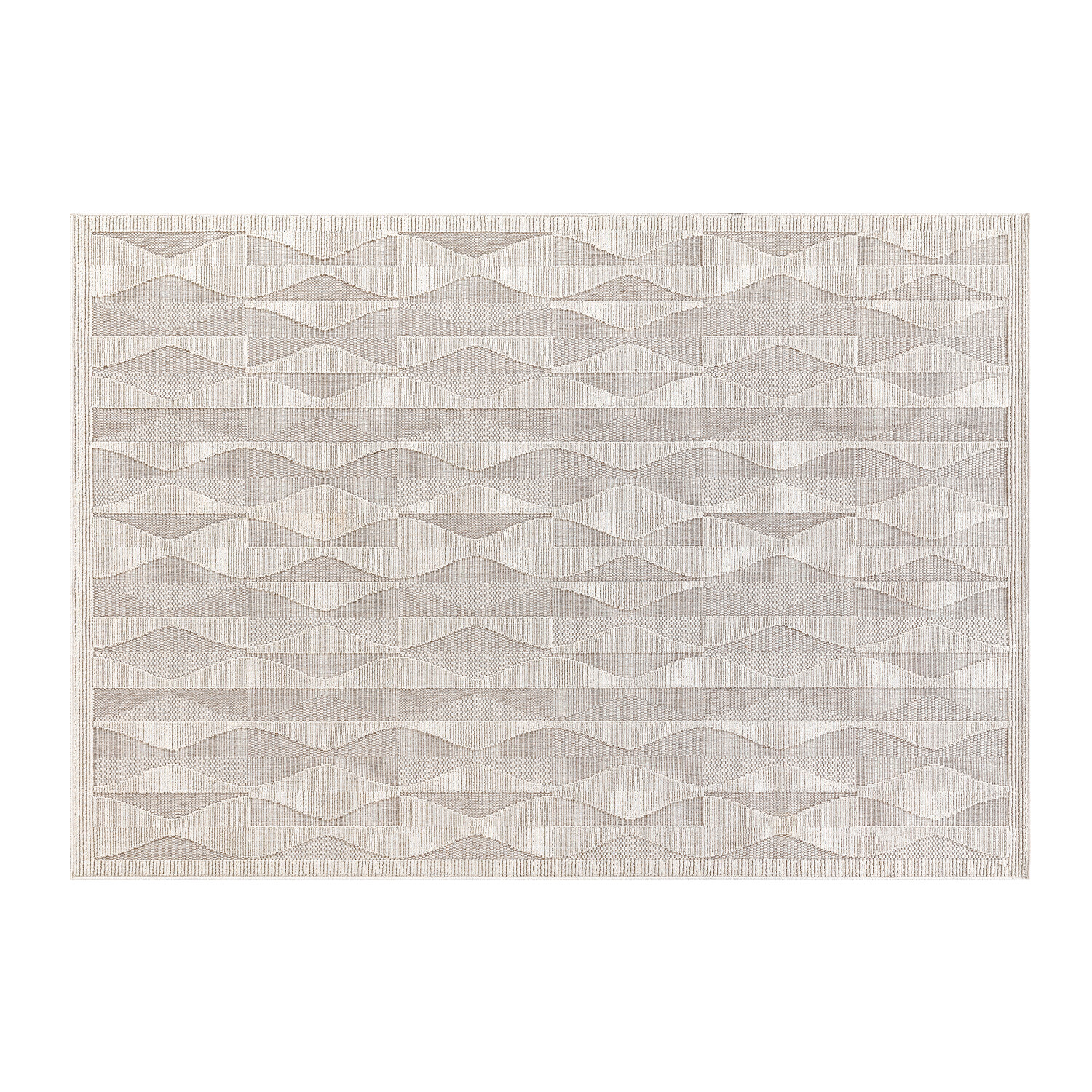 Ohio Rugs Ohio Geometric Indoor Outdoor Rug - Neutral / 160cm | Homebase