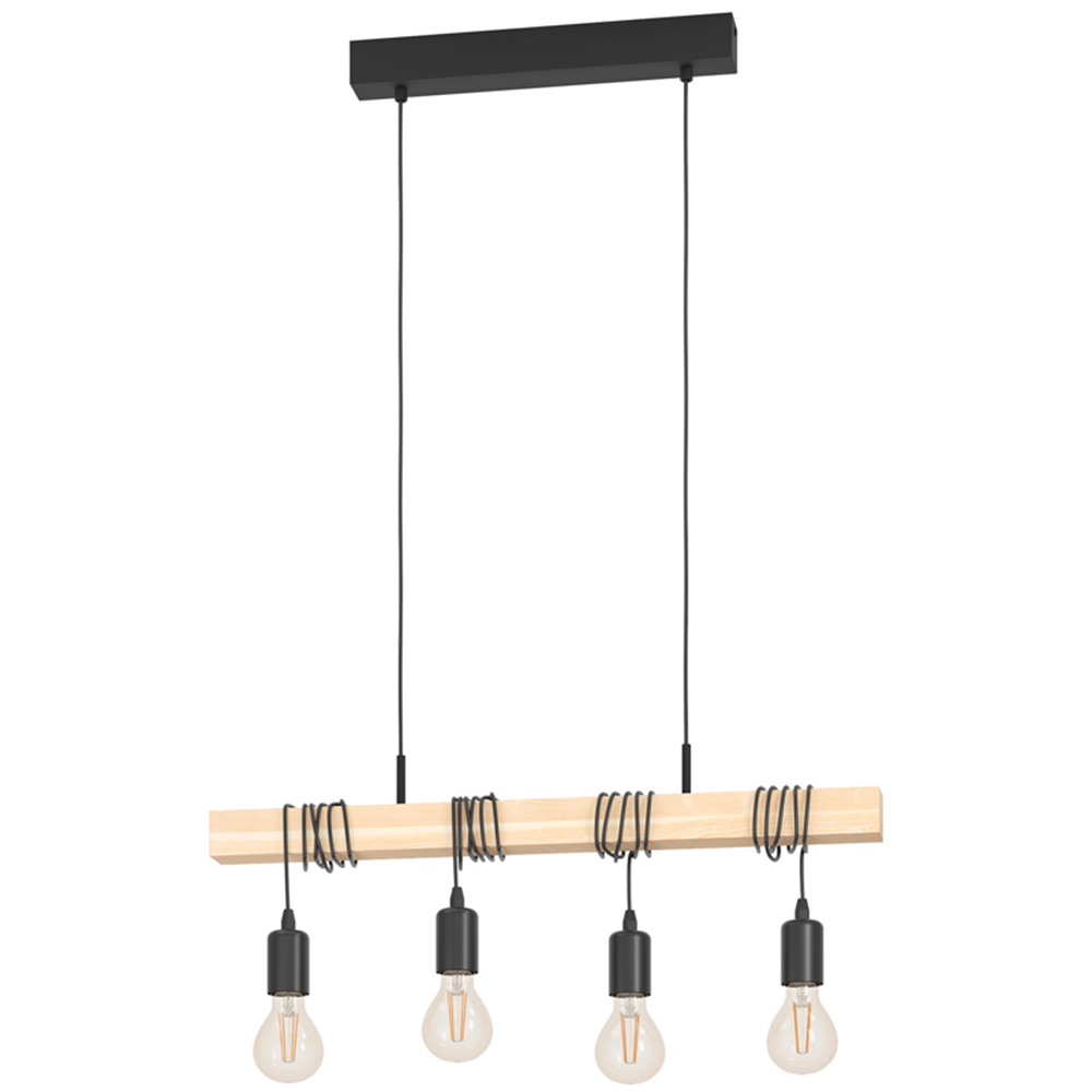 EGLO Townshend 4 Industrial Pendant Light with Exposed Bulbs Price Comparisons | Compare The Build