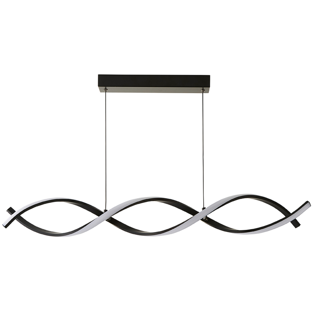 ValueLights Infinity Matt Black Double Twist Integrated LED Ceiling Light Price Comparisons | Compare The Build