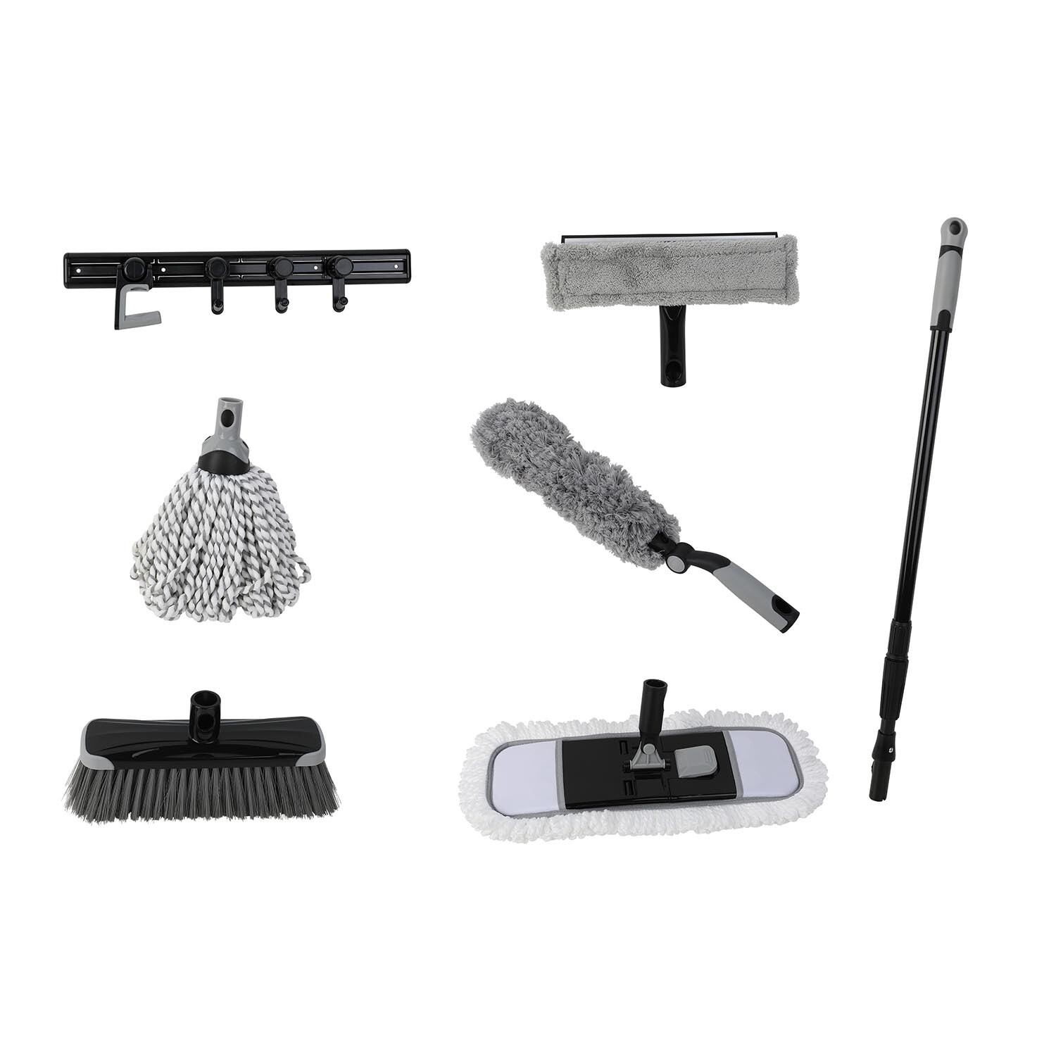 7 Piece Cleaning Set - Grey | Homebase