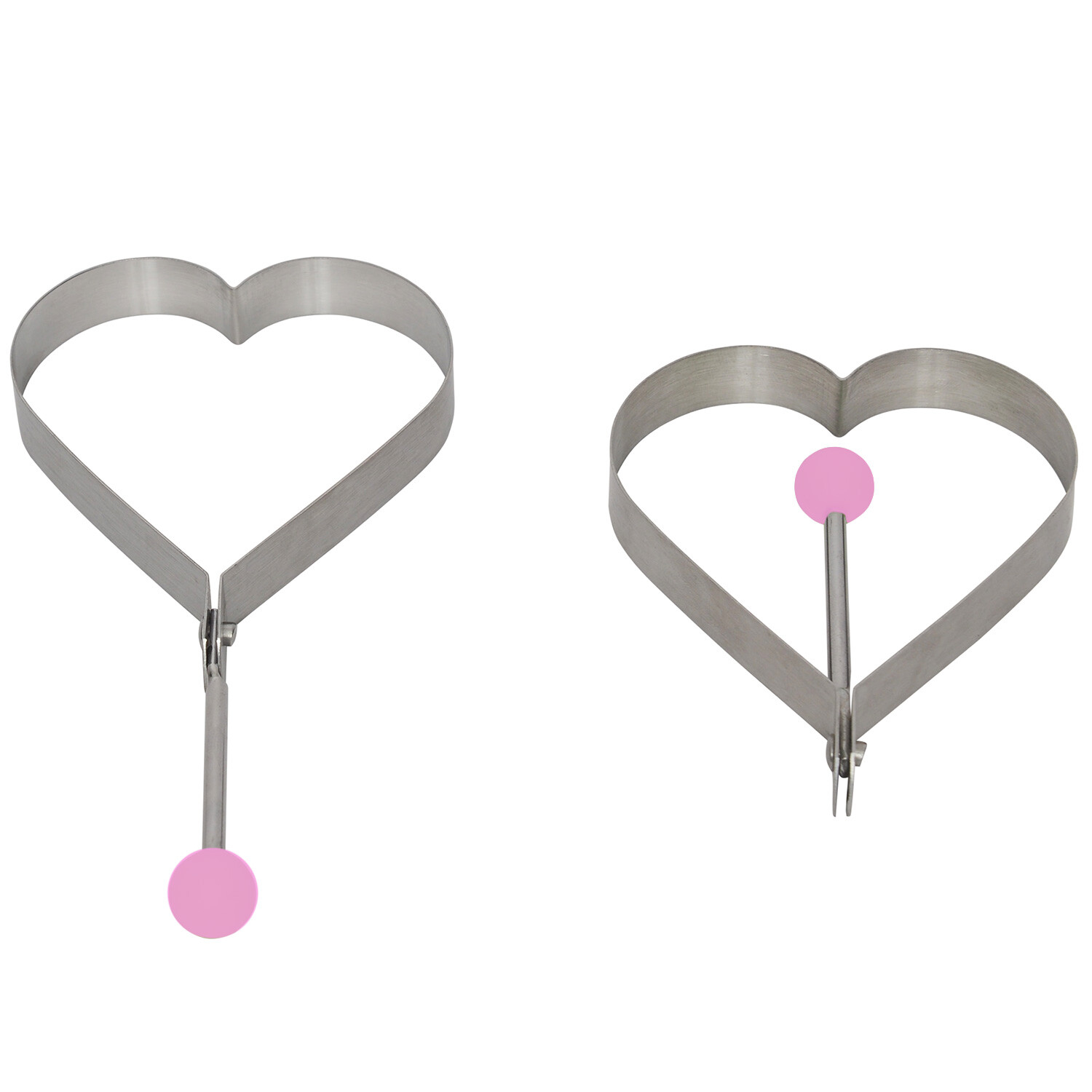 Heart Shaped Fried Egg Mould - Silver | Homebase