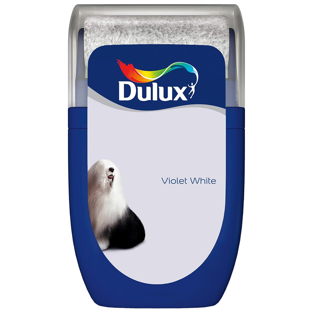 Dulux Walls & Ceilings Violet White Matt Emulsion Tester Paint 30ml Price Comparisons | Compare The Build