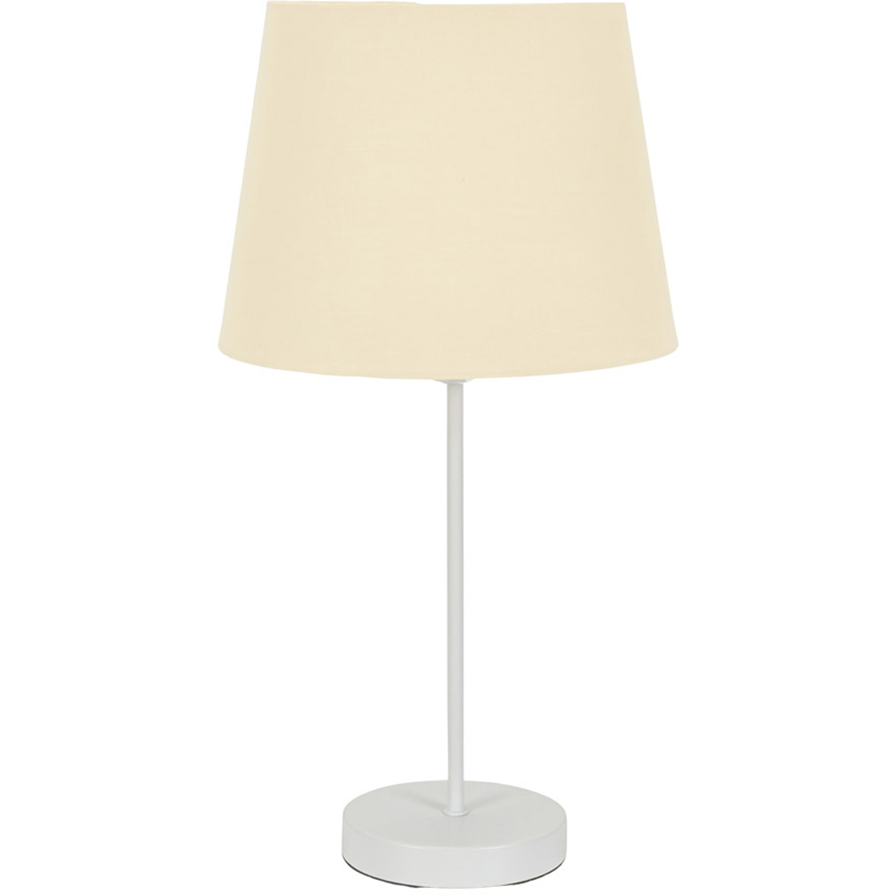 ValueLights Charlie Beige Tapered Shade White Single Stem LED Table Lamp Price Comparisons | Compare The Build