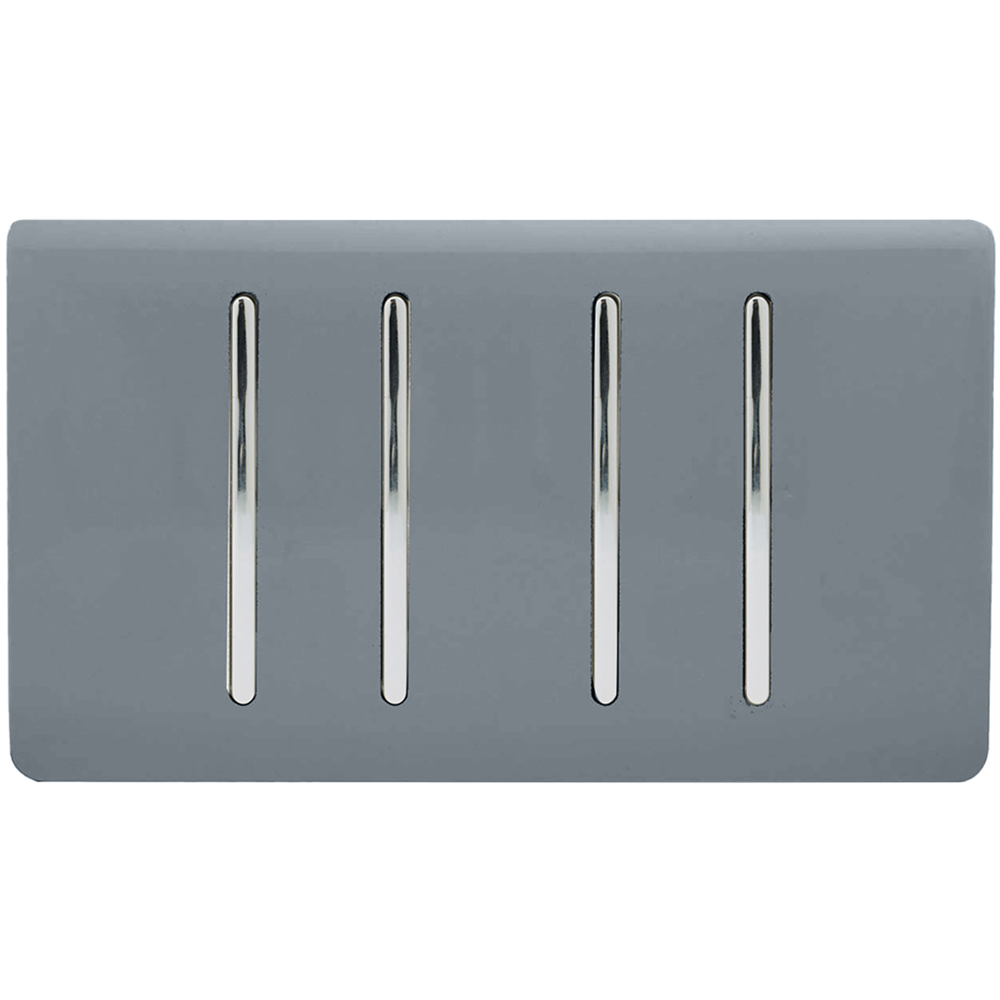 Trendi Switch 4 Gang 10amp 1 or 2 Way Warm Grey Light Switch Price Comparisons | Compare The Build