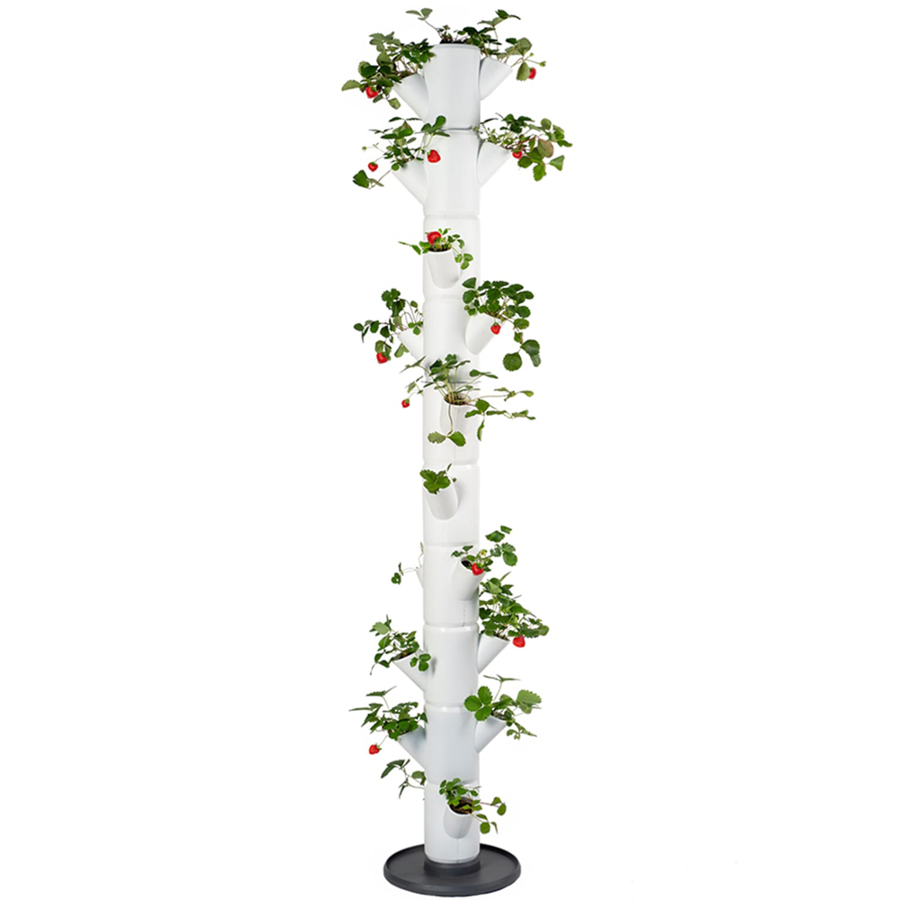 Infinity Planter Gusta Garden Sissi Strawberry White 10-TierEasy Watering Infinity ...
