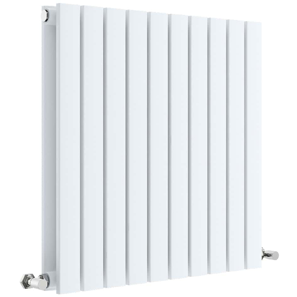 nuie Sloane Horizontal Satin White Double Panel Radiator 600 x 586mm Price Comparisons | Compare The Build