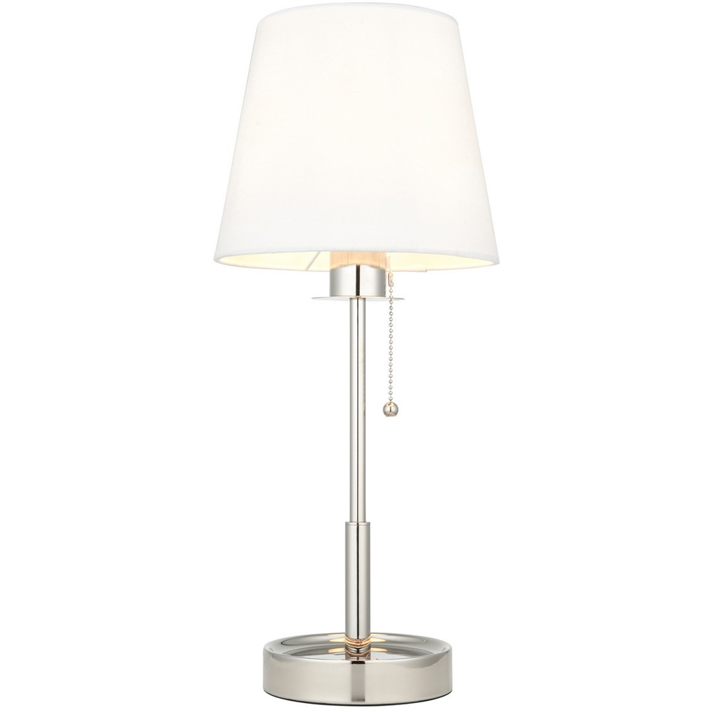 Merano Florence White and Bright Nickel Vintage Table Lamp Price Comparisons | Compare The Build
