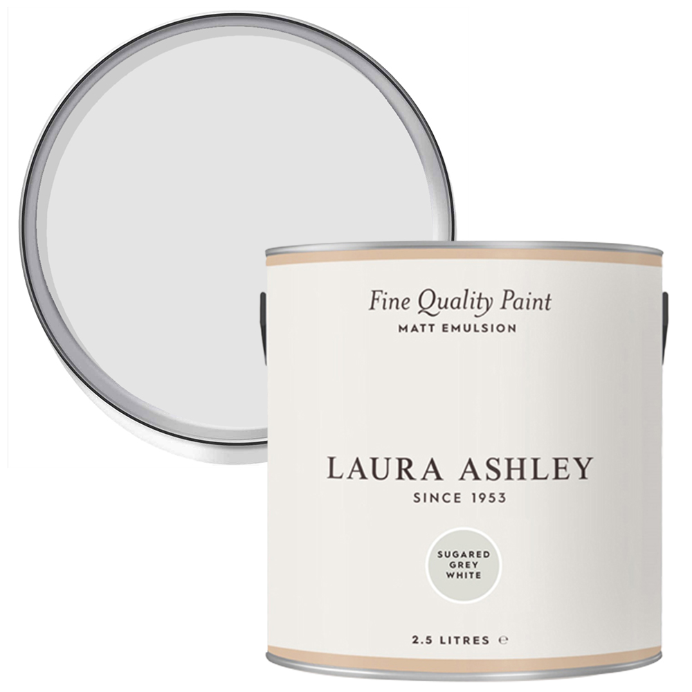 Laura Ashley Sugared Grey White Matt Emulsion Paint 2.5L Price Comparisons | Compare The Build