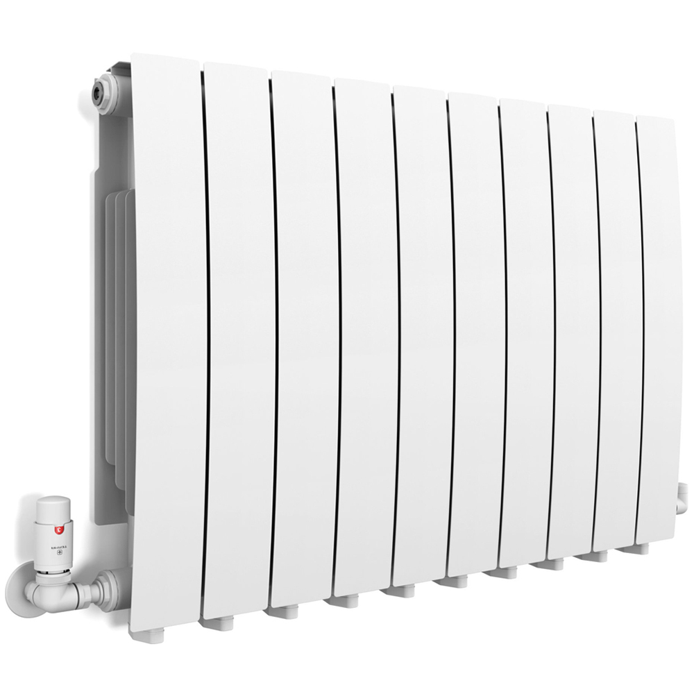 Terma Bergamo 3842BTU Matt White 10 Section Radiator 590 x 800mm | Homebase