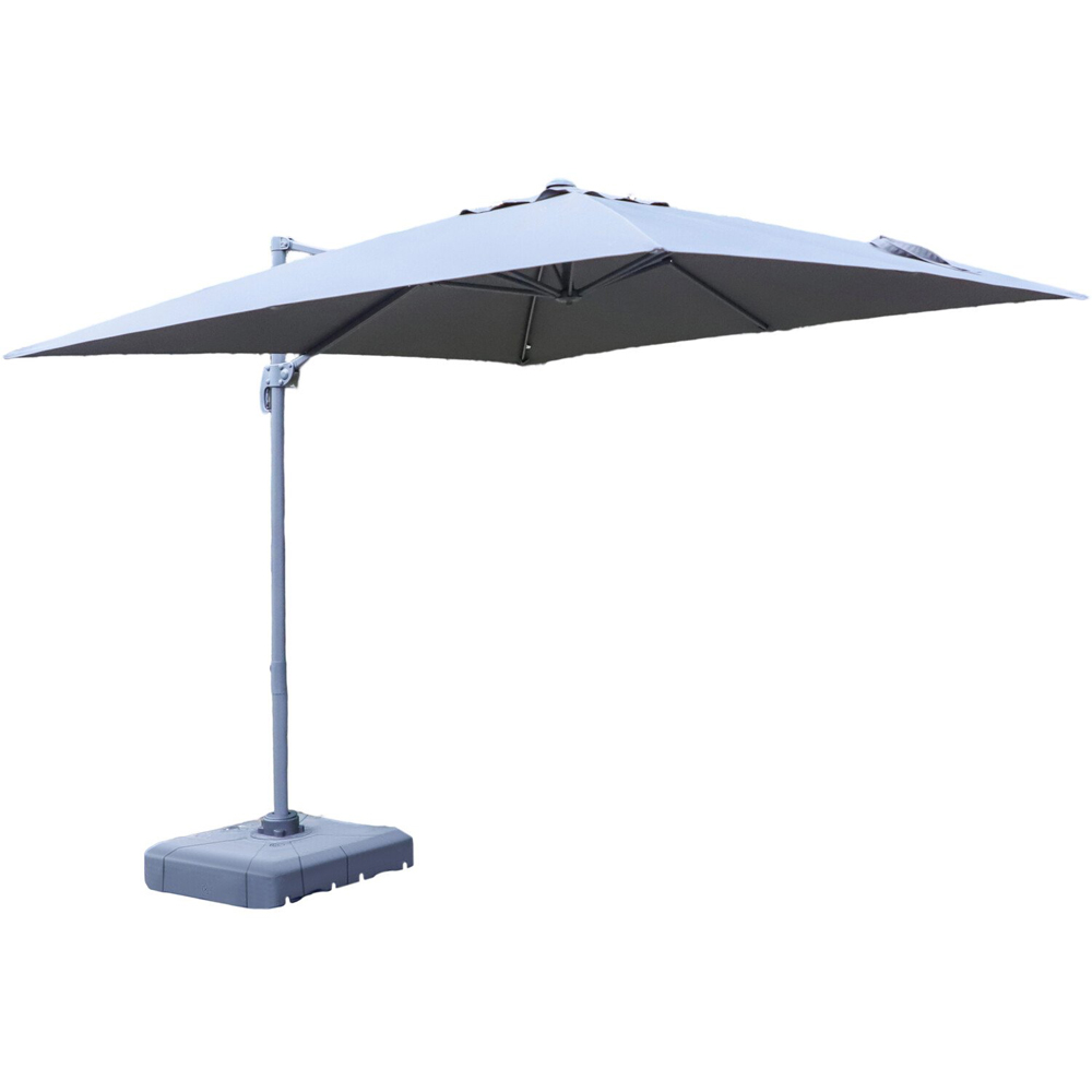 Homebase Rectangular Slabs Roma Rectangular Parasol Grey | Homebase