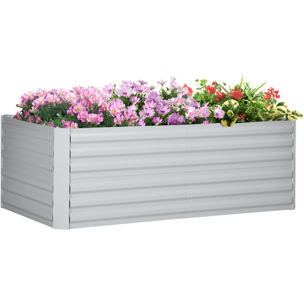 Outsunny Light Grey Galvanised Steel Outdoor Raised Bed with Reinforced Rods Price Comparisons | Compare The Build