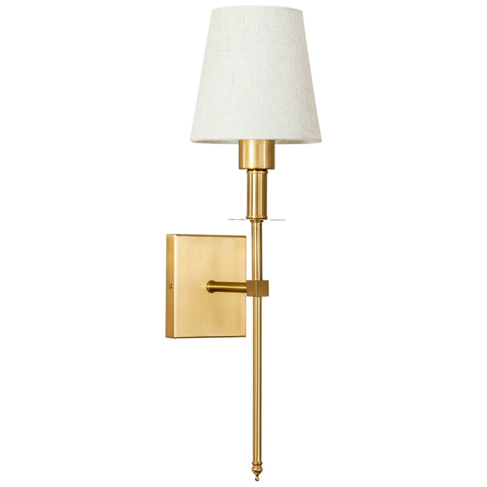 ValueLights Kincaid Plated Gold Wall Light with Cream Shade and LED Bulb Price Comparisons | Compare The Build
