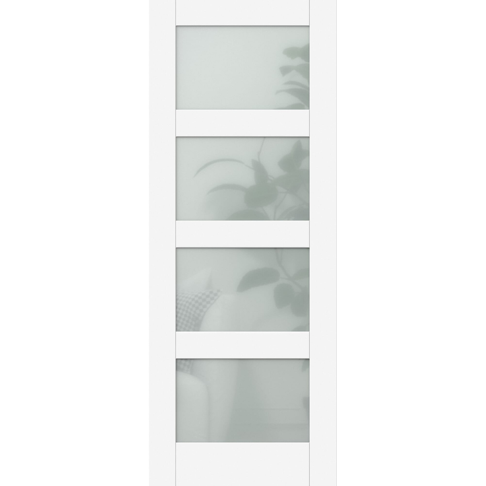 Green & Taylor Shaker White Primed 4 Lite Frosted Glass Internal Door 1981 x 610 x 35mm Price Comparisons | Compare The Build
