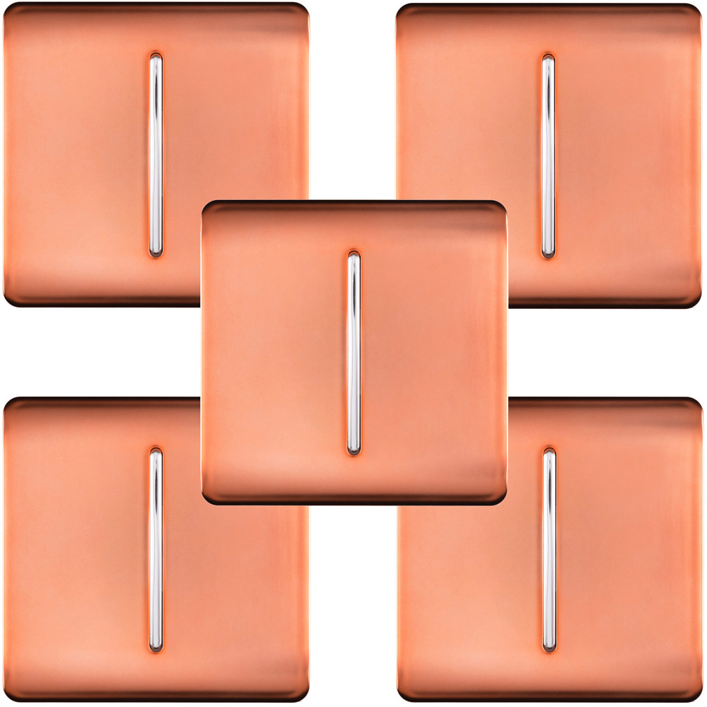 Copper Rocker Switch Trendi Switch 1 Gang 1 or 2 Way Copper Rocker Light Switch 5 Pack ...