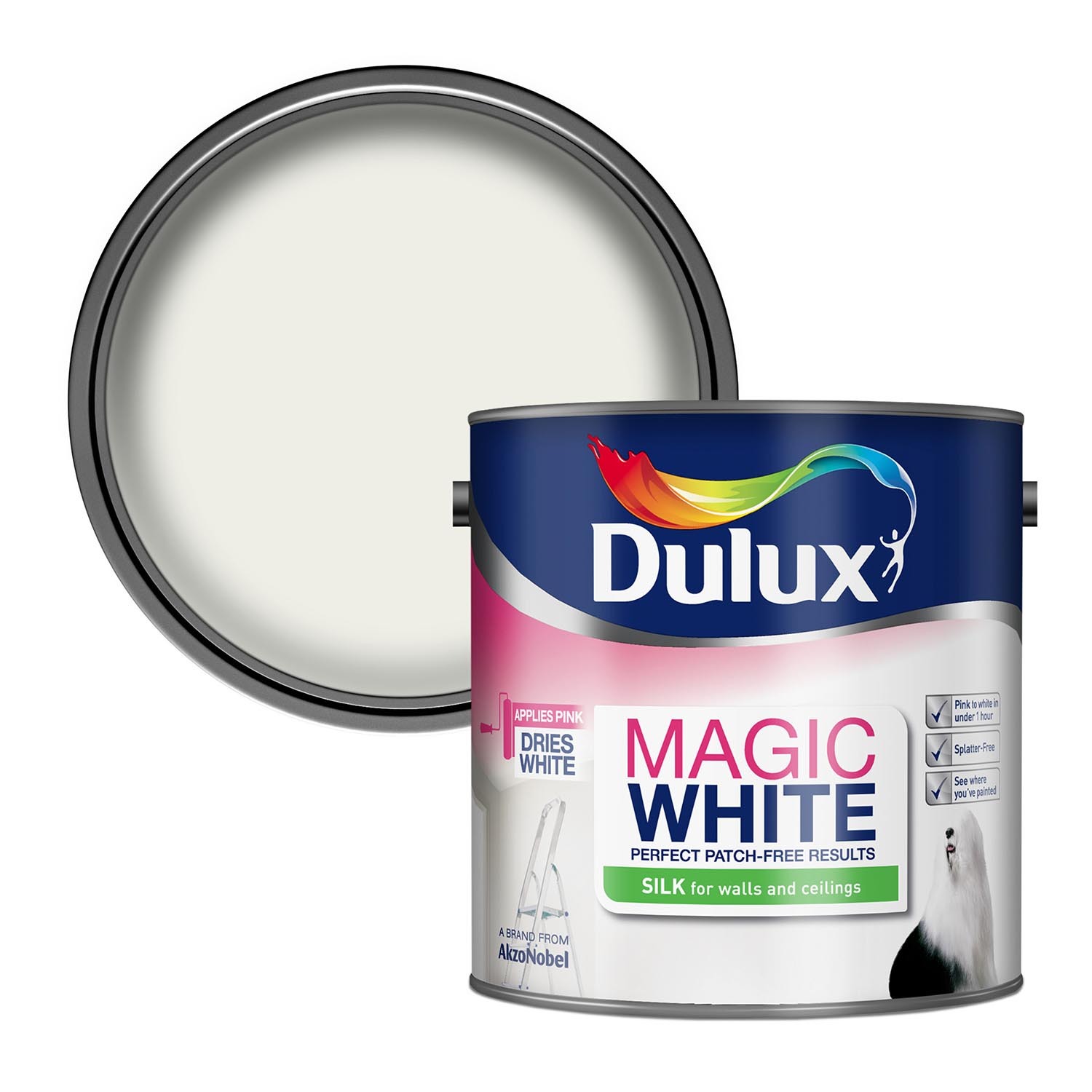 Dulux Magic White Silk Emulsion Paint 2.5L Price Comparisons | Compare The Build