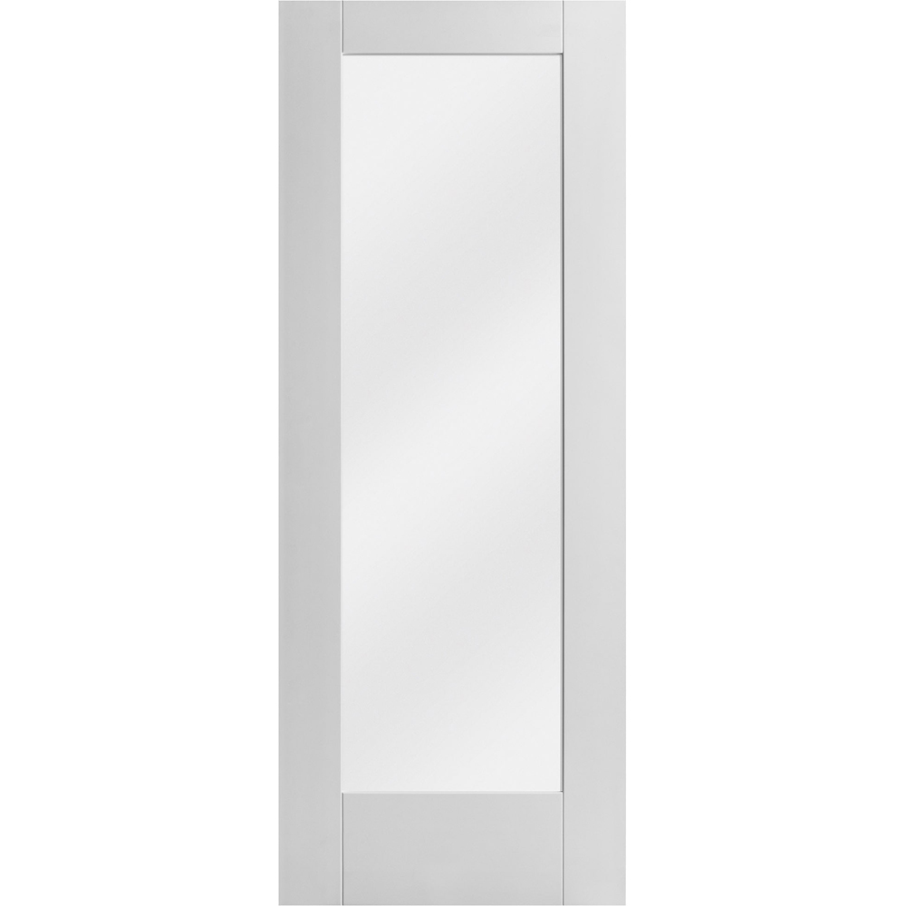 White Primed Pattern 10 1 Light Obscure Glass Internal Door 1981 x 610 ...