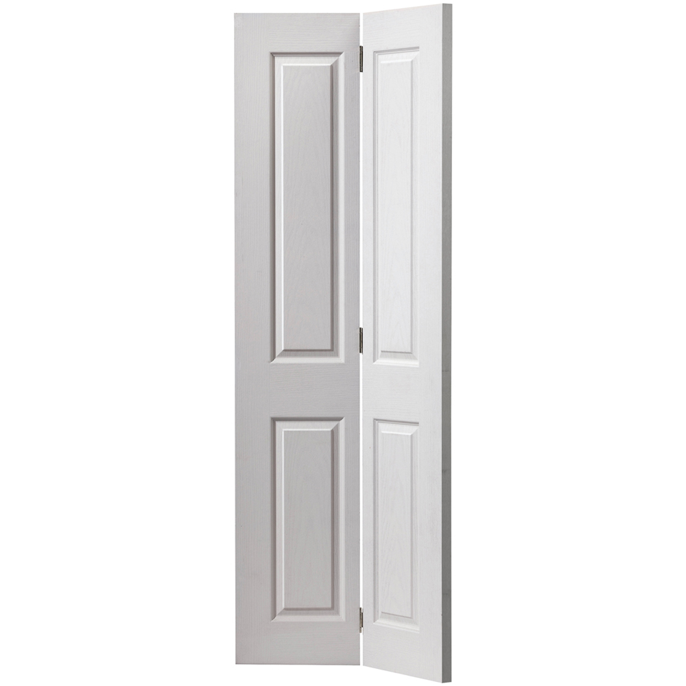 JB Kind Canterbury Moulded Panel White Grained Bi-Fold Internal Door 1981 x 762mm Price Comparisons | Compare The Build