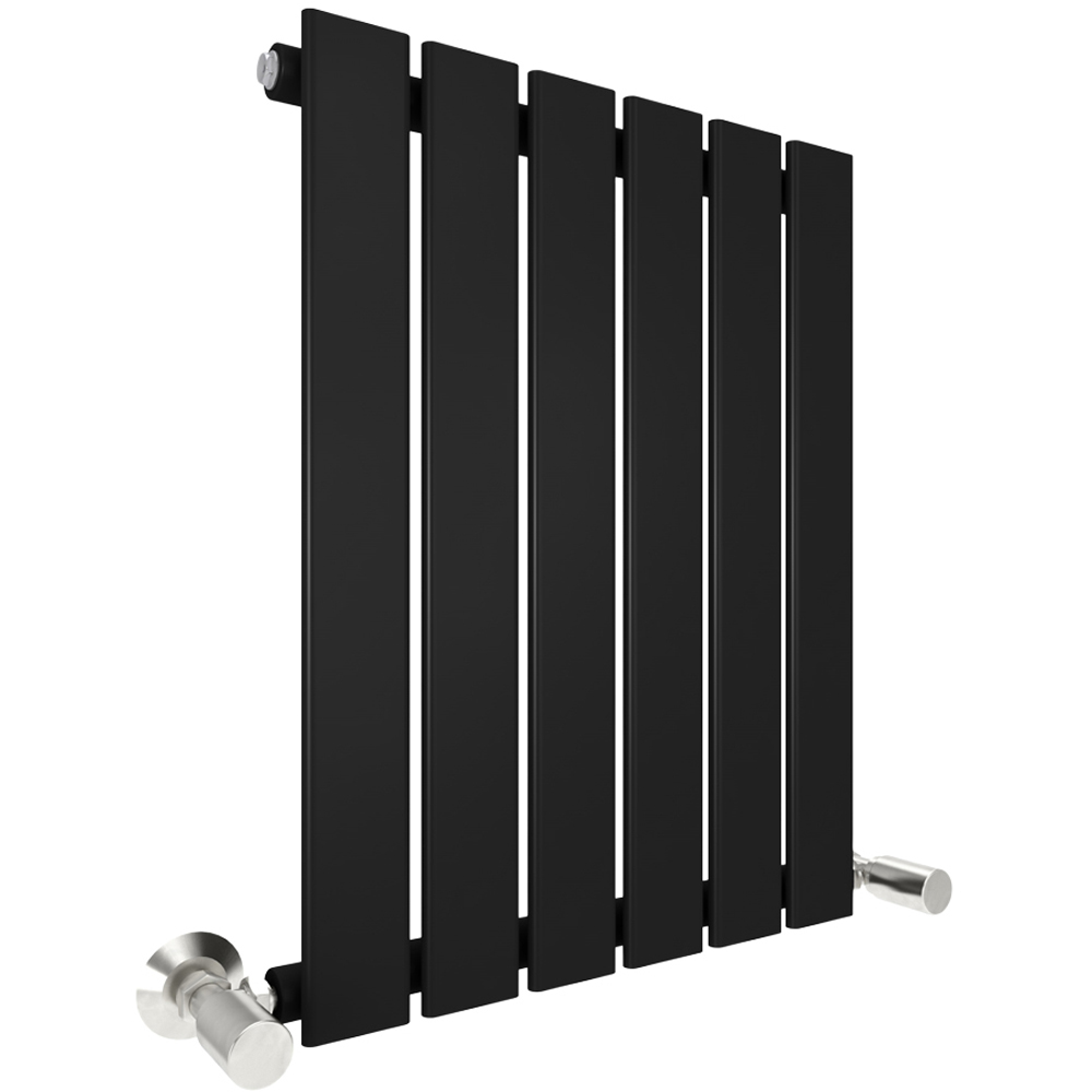 Black 1306 BTU Single Flat Panel Vertical Column Radiator 600 x 408mm ...