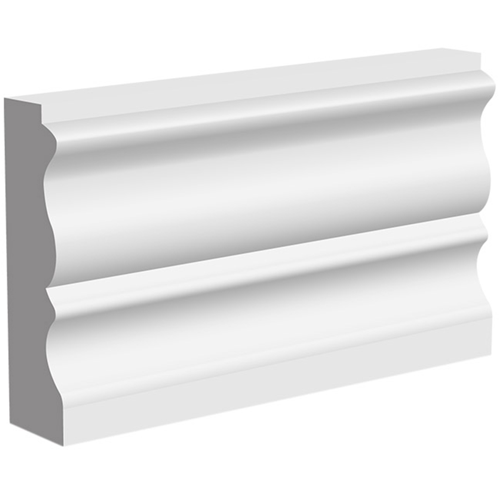 National Skirting White Stockholm Primed Skirting Board 18mm 70 x 4200mm Price Comparisons | Compare The Build