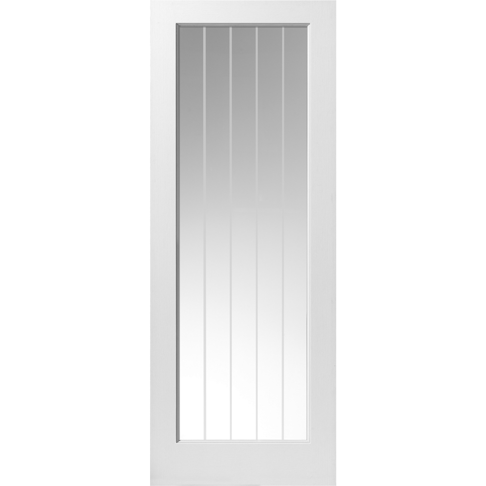JB Kind Cottage 1 Light White Moulded Glazed Internal Door 1981 x 762mm Price Comparisons | Compare The Build