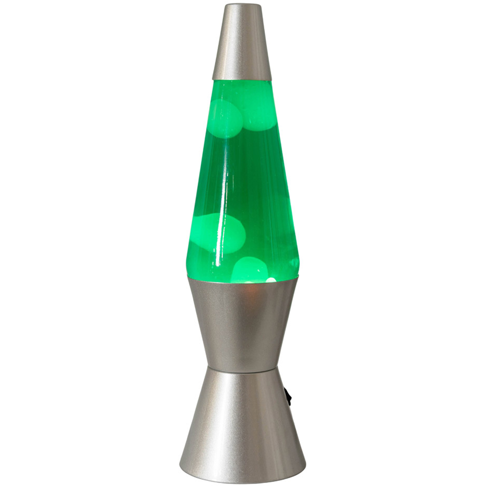 ValueLights Razzo White and Green with Silver Base Retro Lava LED Table Lamp Price Comparisons | Compare The Build