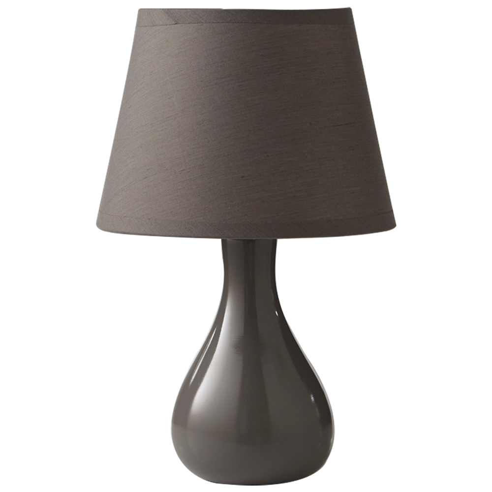 Kliving Calvin Linen Look Shade Grey Ceramic Table Lamp Price Comparisons | Compare The Build