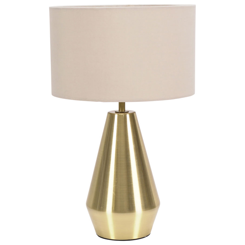 ValueLights Jax Natural Shade Antique Brass Touch LED Table Lamp Price Comparisons | Compare The Build