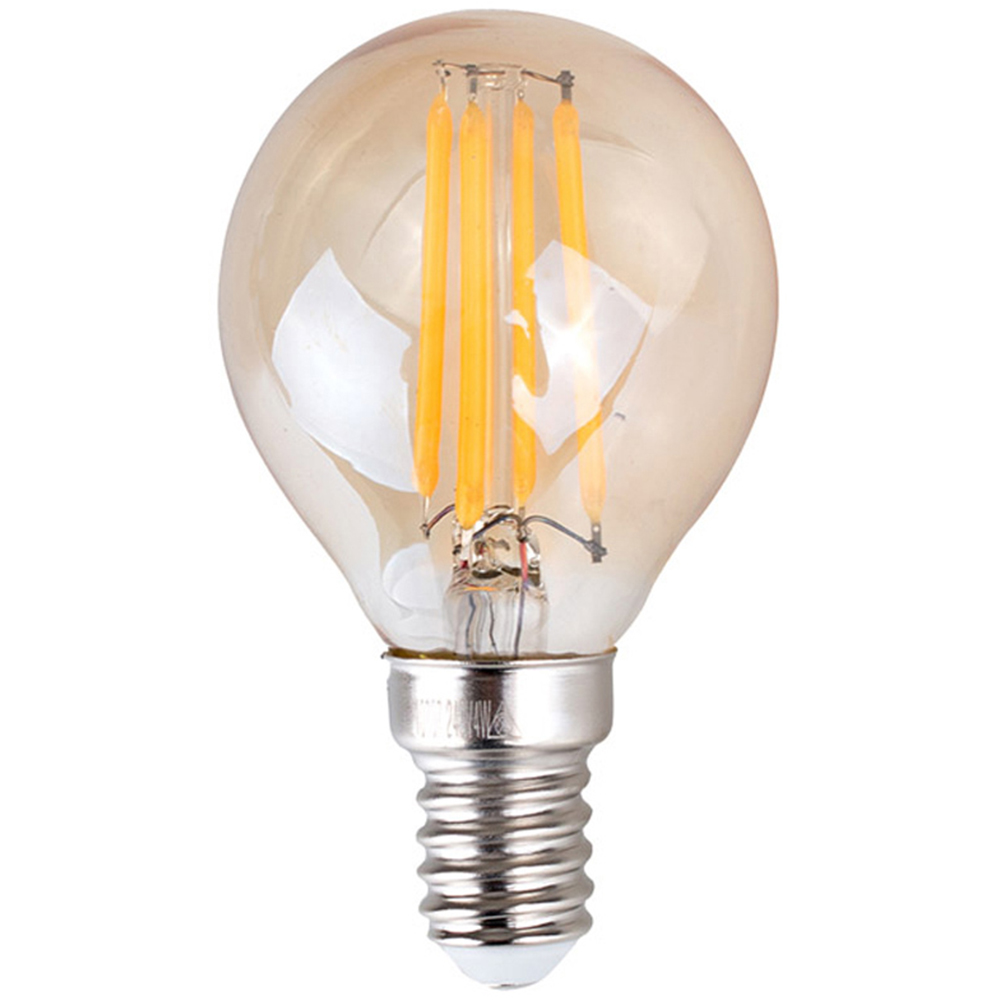 ValueLights 2 Pack SES E14 4W Retro Amber Tinted Warm White LED Filament Golfball Light Bulb Price Comparisons | Compare The Build
