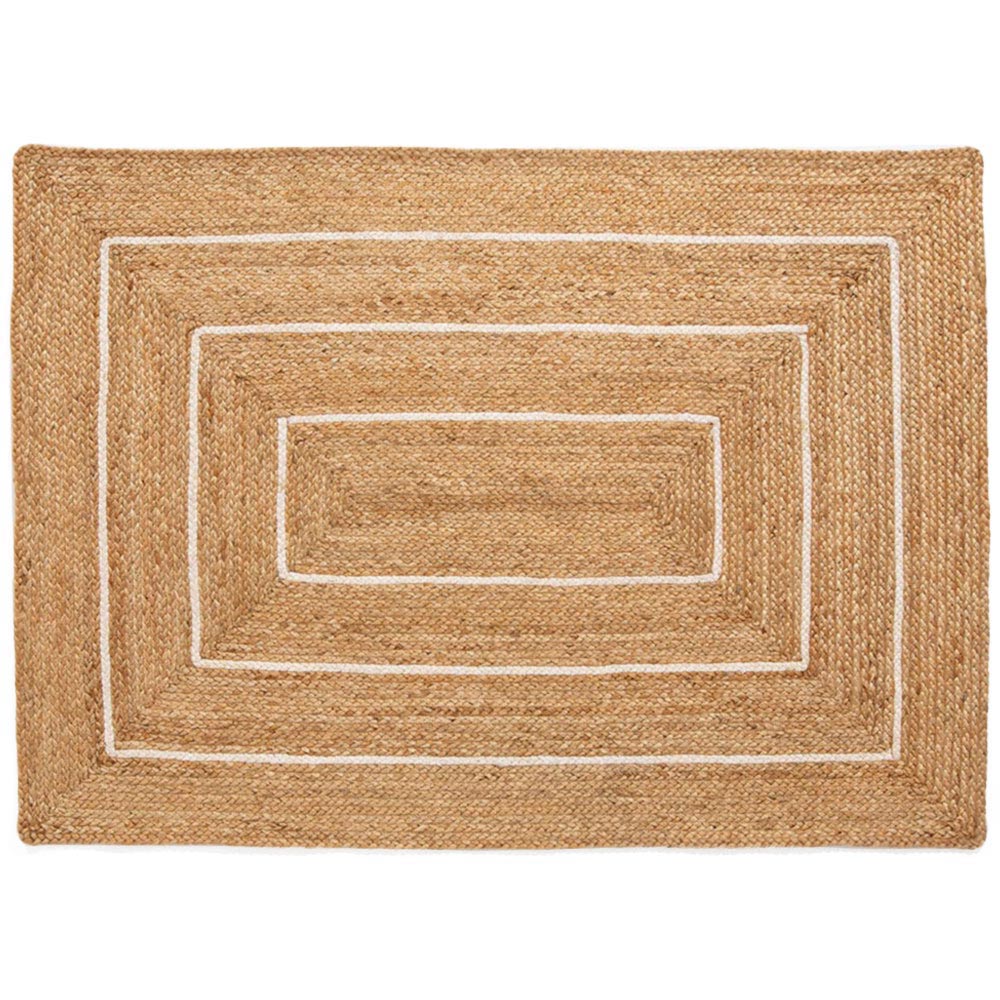 Cornbread Rug Prestbury Natural Border Braided Rug 120 x 170cm | Homebase