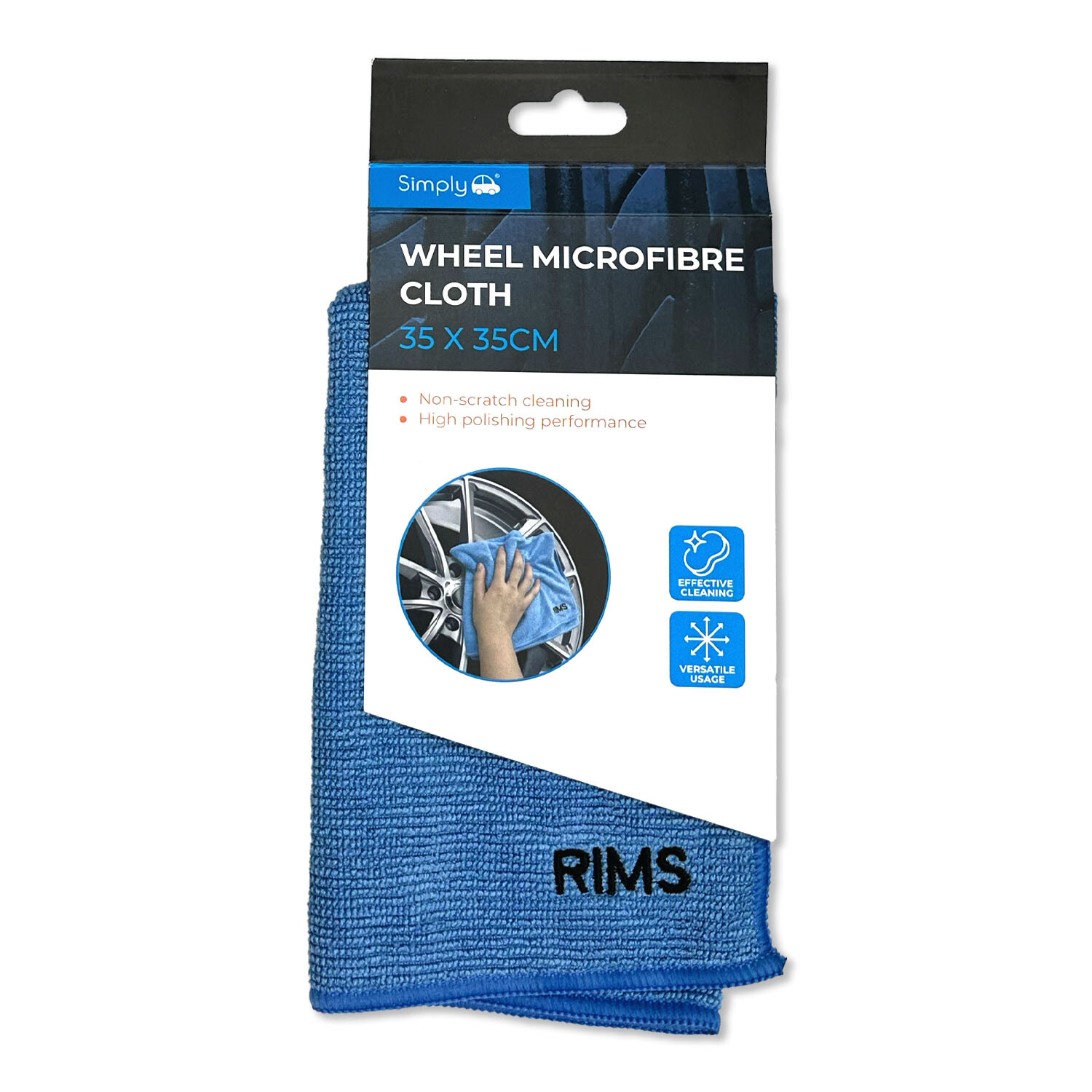 Wheel Thread Cloth Simply Auto Microfibre Wheelrim Cloth - Blue | Homebase