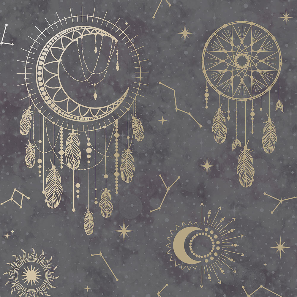 Holden Decor Dreamcatcher Black Gold Wallpaper Price Comparisons | Compare The Build