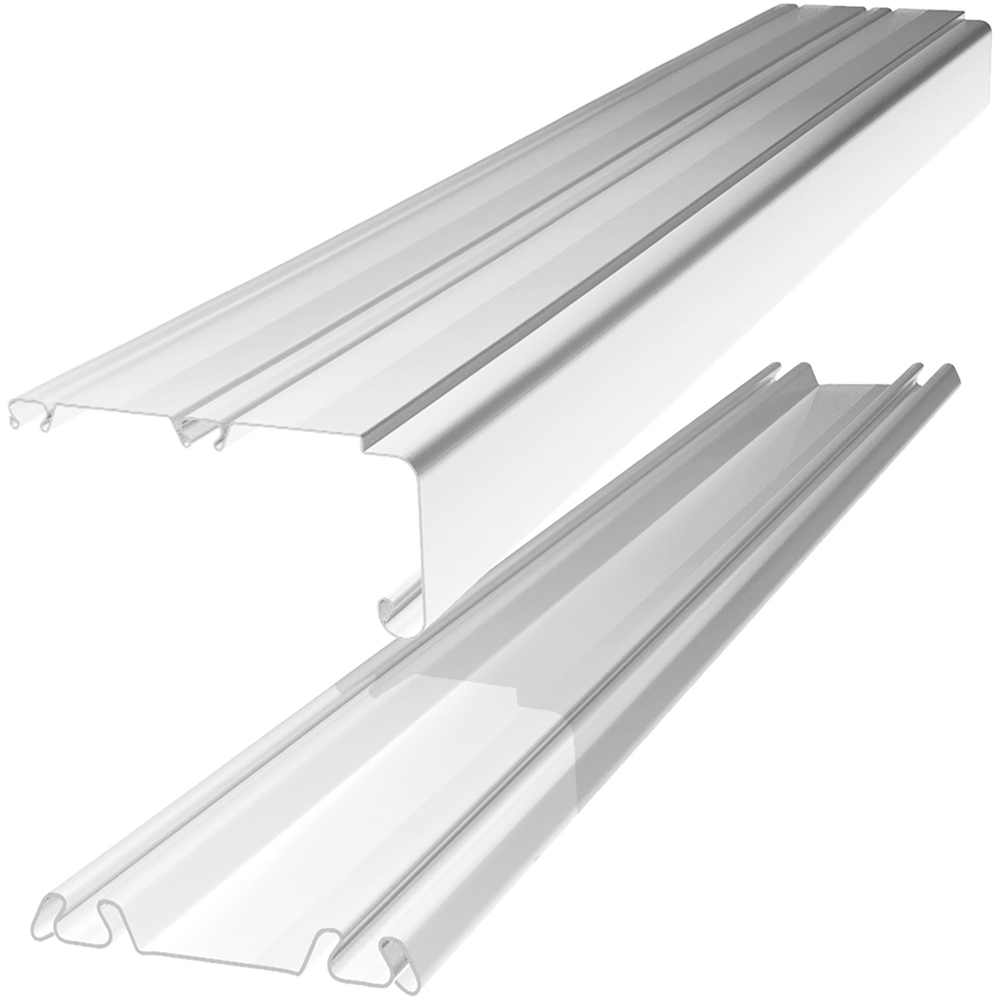 Spacepro 106 inch White Sliding Wardrobe Track Set 2692mm | Homebase