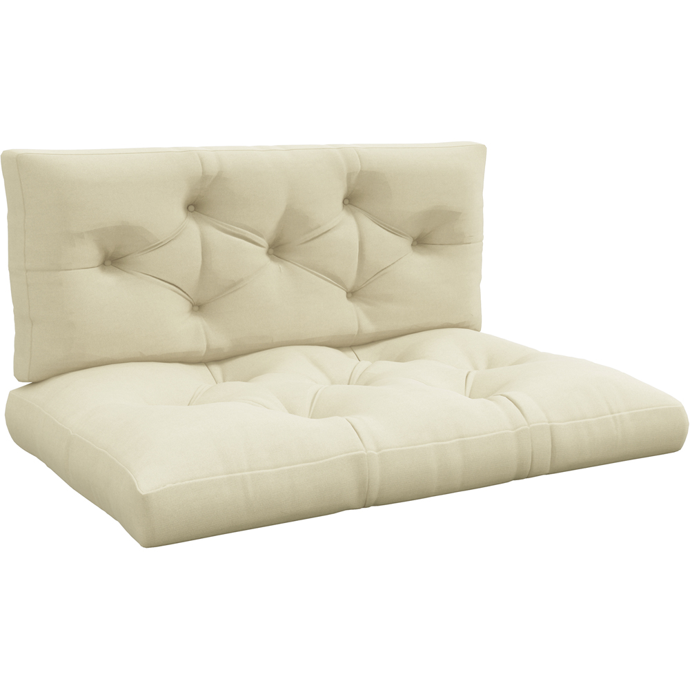 Outsunny Beige 2 Piece Pallet Back and Seat Replacement Cushion 80 x 120cm Price Comparisons | Compare The Build