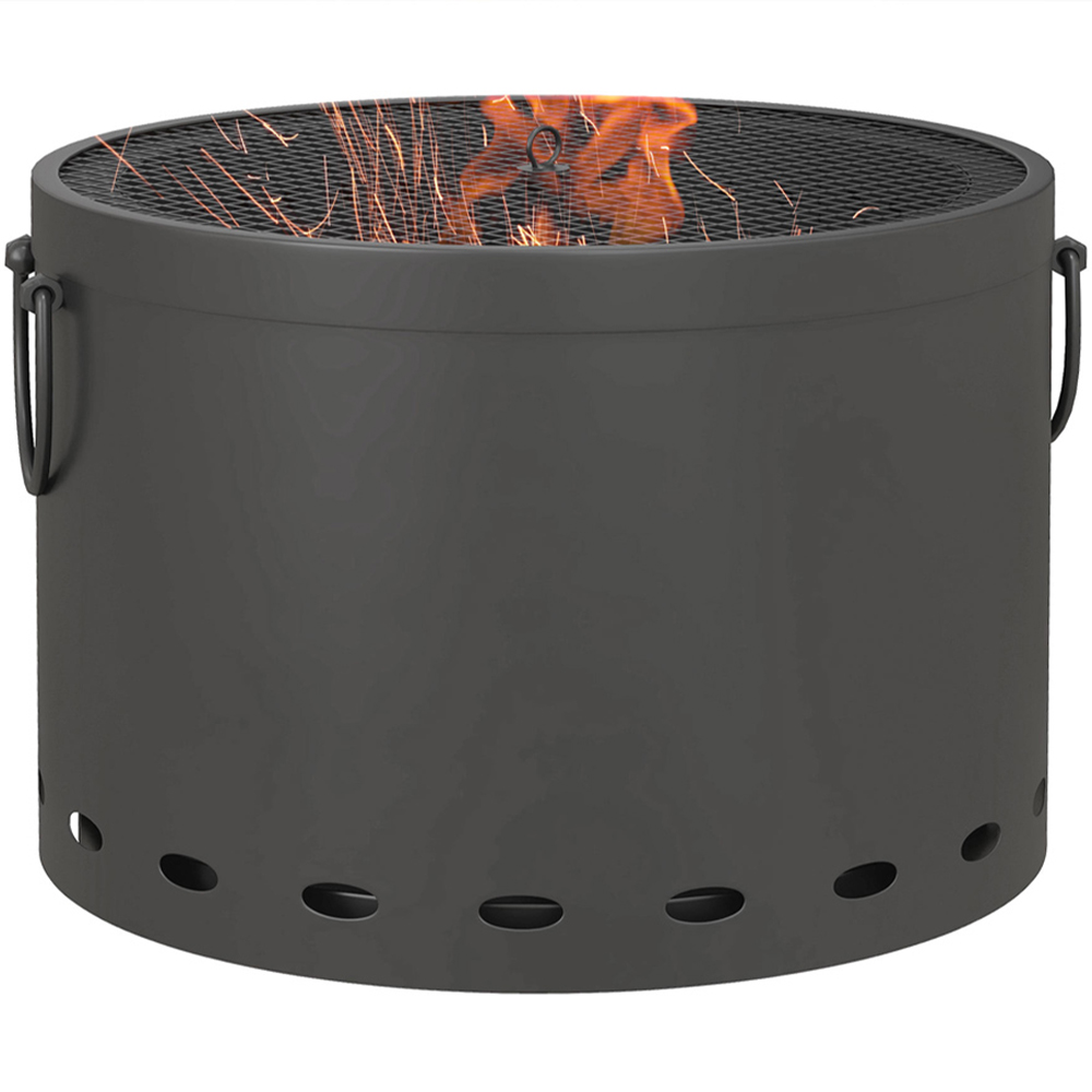 Outsunny Dark Grey Metal Smokeless Firepit 38cm Price Comparisons | Compare The Build