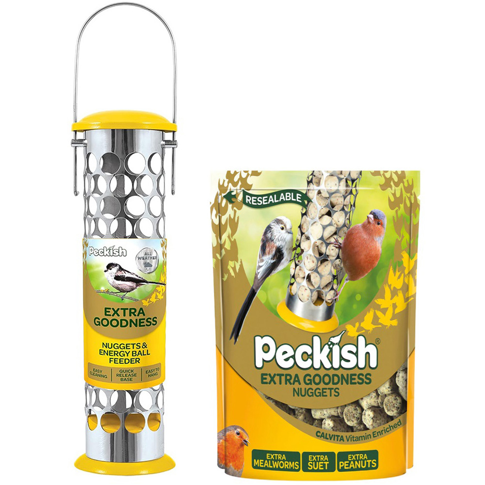 Peckish Wild Bird Extra Goodness Nugget Feeder with Extra 1kg Price Comparisons | Compare The Build
