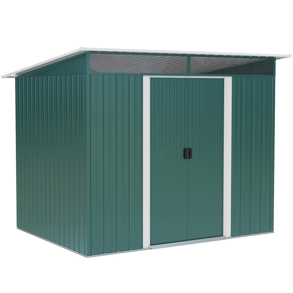 Outsunny Pent Roofed Shed Green Price Comparisons | Compare The Build