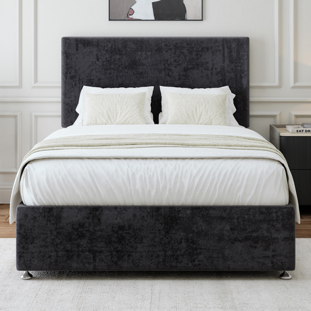 Bedmaster Super King Black Naples Linen Divan Base with Valencia Headboard Price Comparisons | Compare The Build