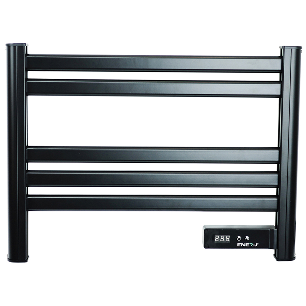 Ener-J Smart Infrared Heating Black Towel Rail with LC Screen 200w Price Comparisons | Compare The Build