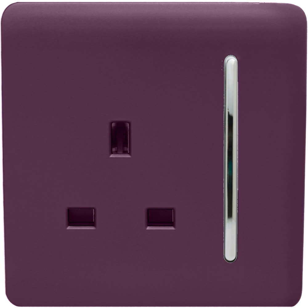 Trendi Switch 1 Gang 13amp Plum Purple Switched Plug Socket Price Comparisons | Compare The Build