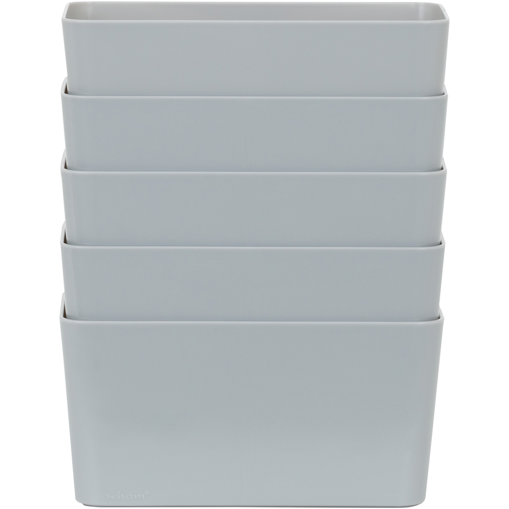 Homebase Rectangular Slabs Wham Grey 6.01 Rectangular Studio Basket 5 Pack | Homebase